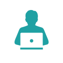 Person on Computer Icon