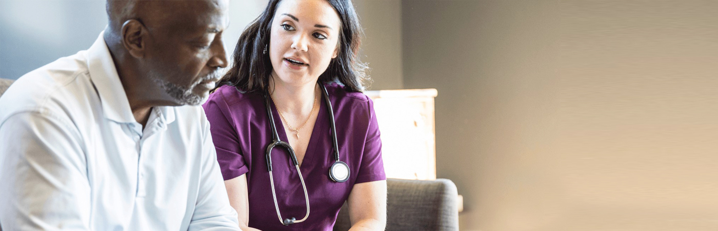 Doctor talking to patient